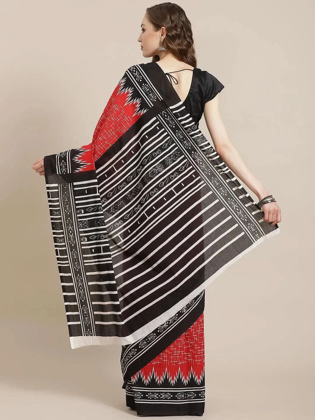 Buy Red Printed Cotton Saree - 14576 | Libas Ethnic Wear Online
Buy Red Printed Cotton Saree - 14576 | Libas Ethnic Wear Online