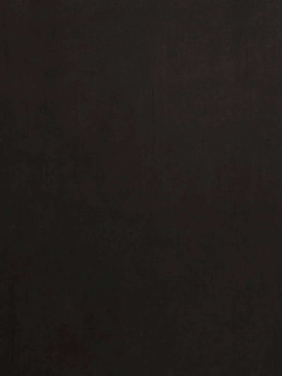 Red Printed Cotton Saree - Libas