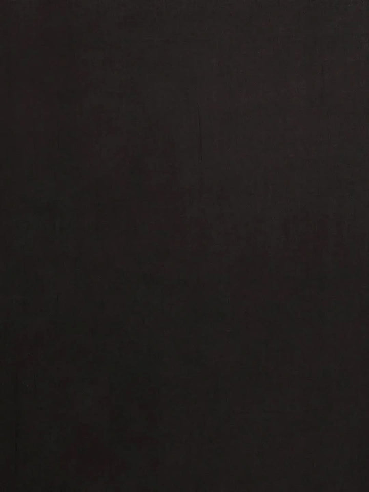 Red Printed Cotton Saree - Libas