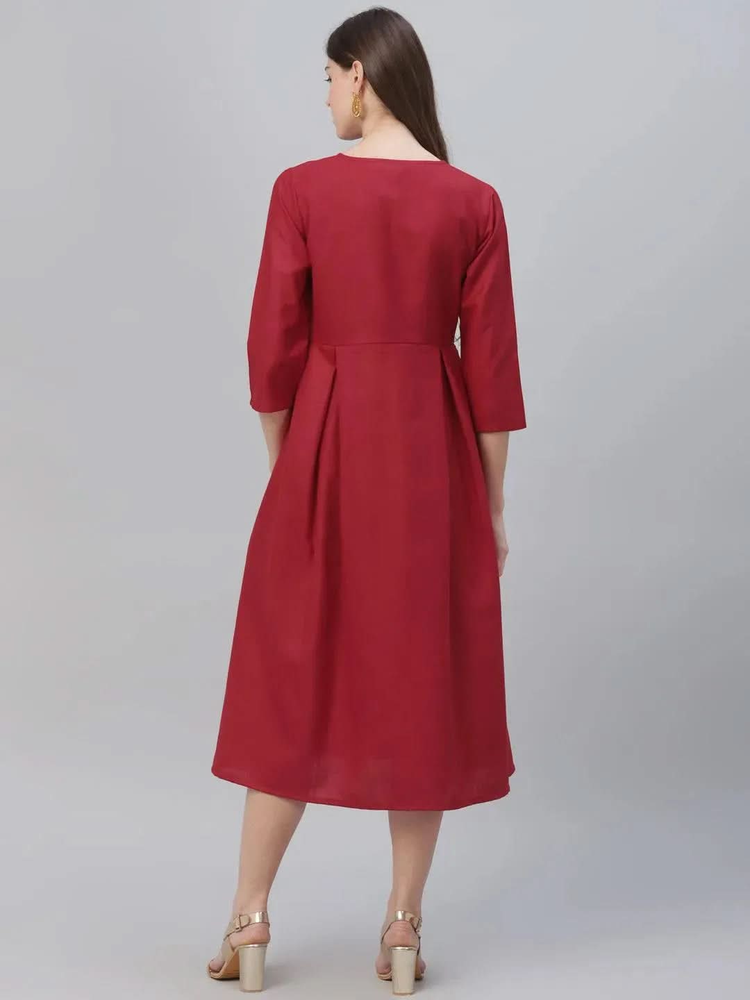 Red Solid Cotton Dress
Red Solid Cotton Dress