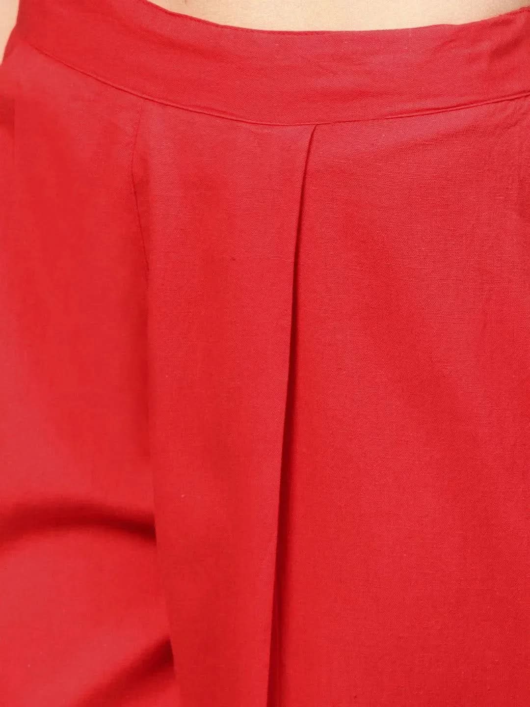 Buy Red Solid Cotton Trousers - B173-XL | Libas Ethnic Wear Online
Buy Red Solid Cotton Trousers - B173-XL | Libas Ethnic Wear Online