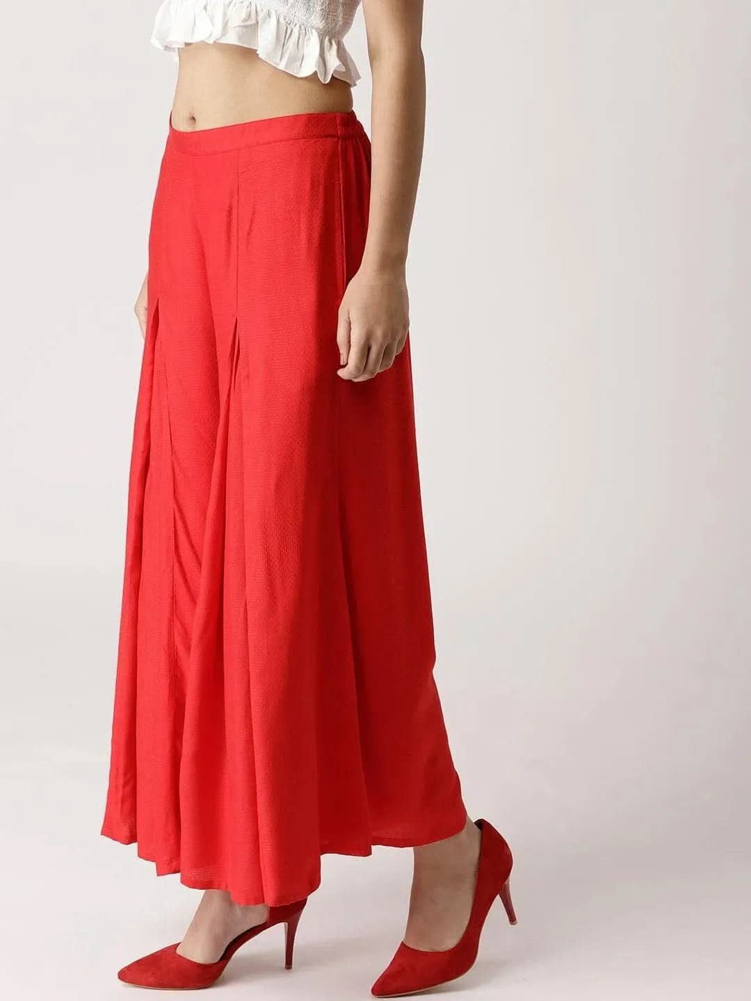 Buy Red Solid Rayon Palazzos - PL539- | Libas Ethnic Wear Online
Buy Red Solid Rayon Palazzos - PL539- | Libas Ethnic Wear Online