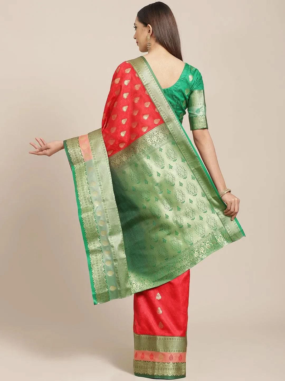 Red Woven Design Brocade Saree
Red Woven Design Brocade Saree