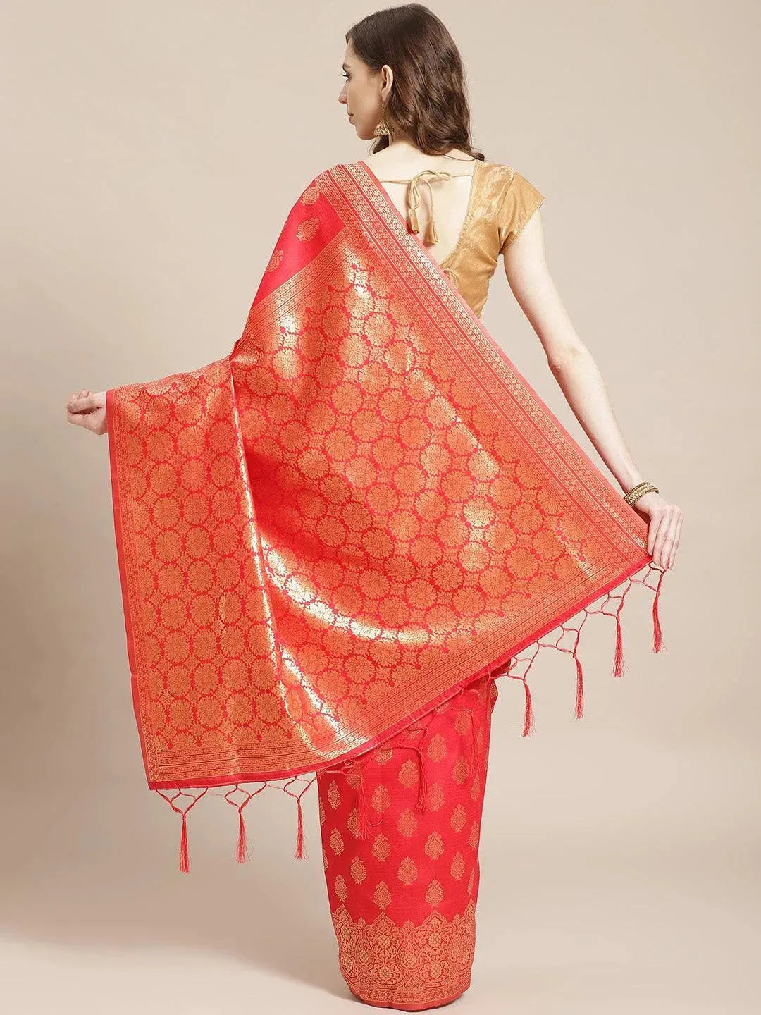 Red Woven Design Brocade Saree
Red Woven Design Brocade Saree
