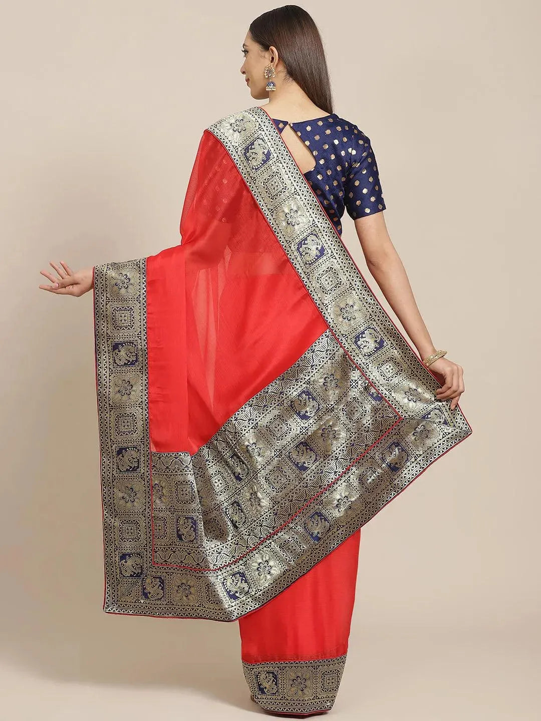 Red Woven Design Chiffon Saree
Red Woven Design Chiffon Saree