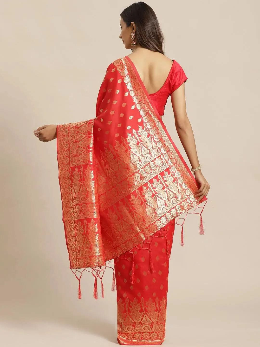 Red Woven Design Silk Saree
Red Woven Design Silk Saree