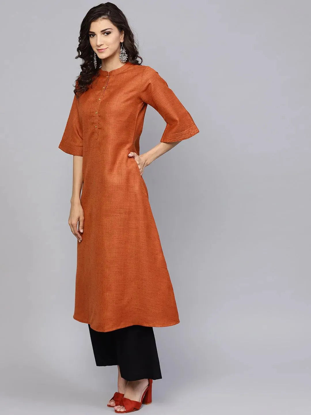Buy Rust Solid Cotton Kurta - 8052MJ- | Libas Ethnic Wear Online
Buy Rust Solid Cotton Kurta - 8052MJ- | Libas Ethnic Wear Online