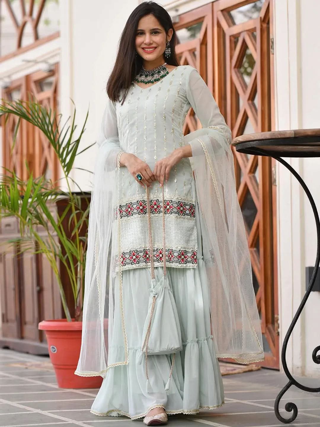 Buy Sea Green Embroidered Georgette Kurta Set - 33302O- | Libas Ethnic Wear Online
Buy Sea Green Embroidered Georgette Kurta Set - 33302O- | Libas Ethnic Wear Online