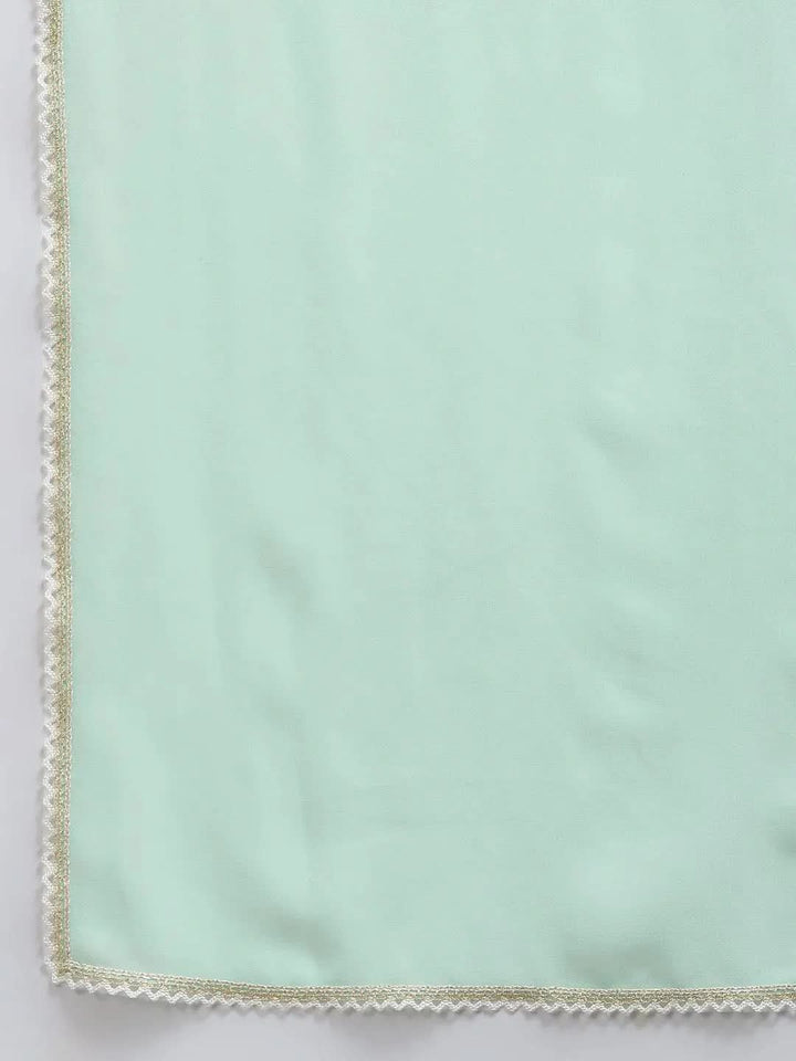 Sea Green Embroidered Georgette Suit Set - Libas