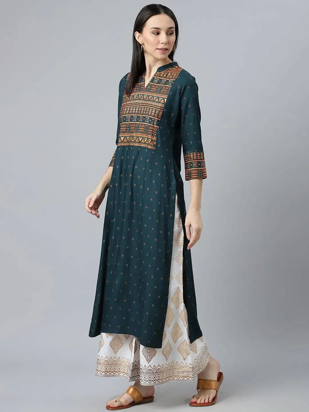 Buy Teal Blue Printed Rayon Kurta - 12089-XXL | Libas Ethnic Wear Online
Buy Teal Blue Printed Rayon Kurta - 12089-XXL | Libas Ethnic Wear Online