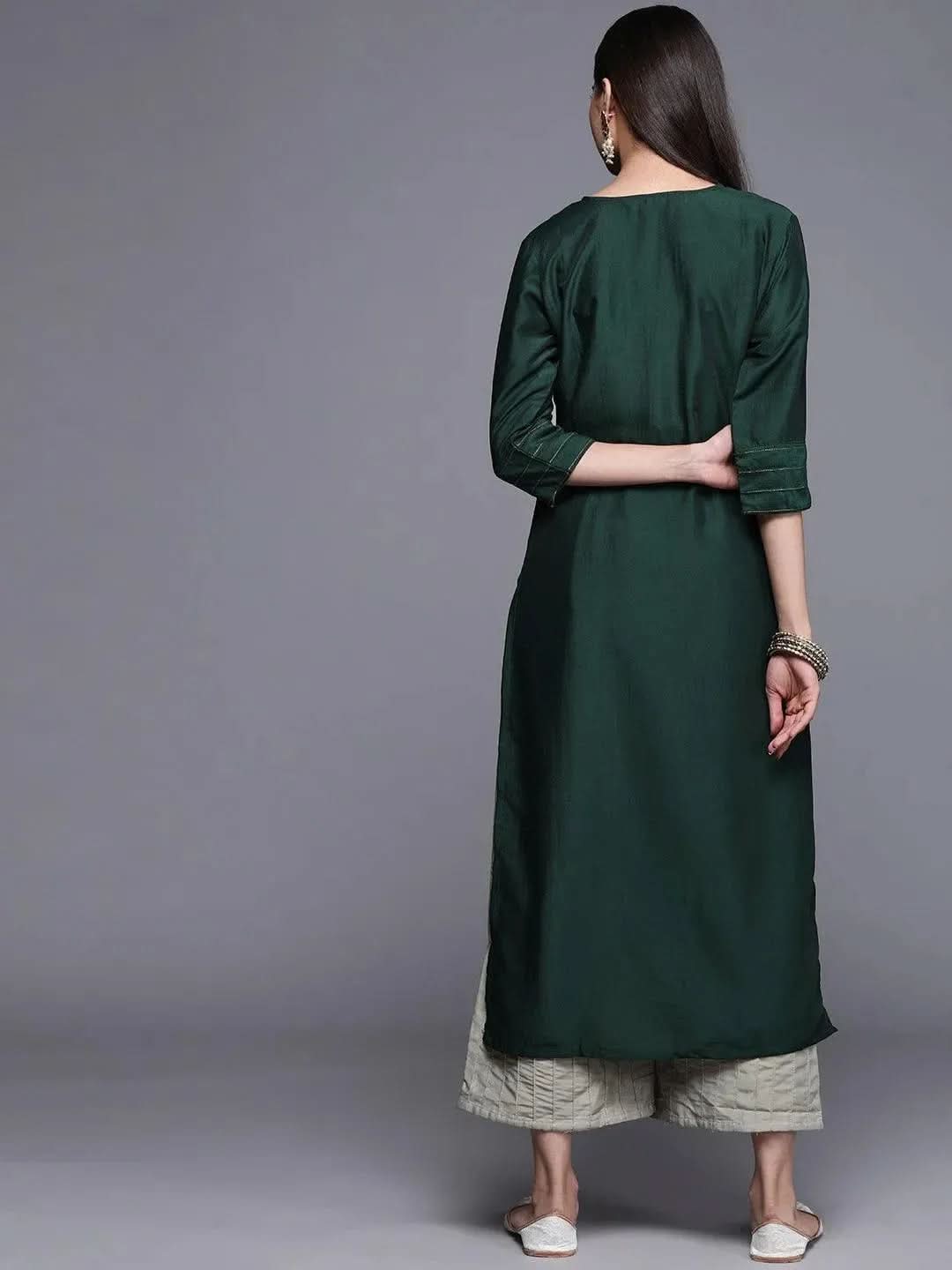 Buy Teal Solid Chanderi Silk Kurta - 22147O-XS | Libas Ethnic Wear Online
Buy Teal Solid Chanderi Silk Kurta - 22147O-XS | Libas Ethnic Wear Online