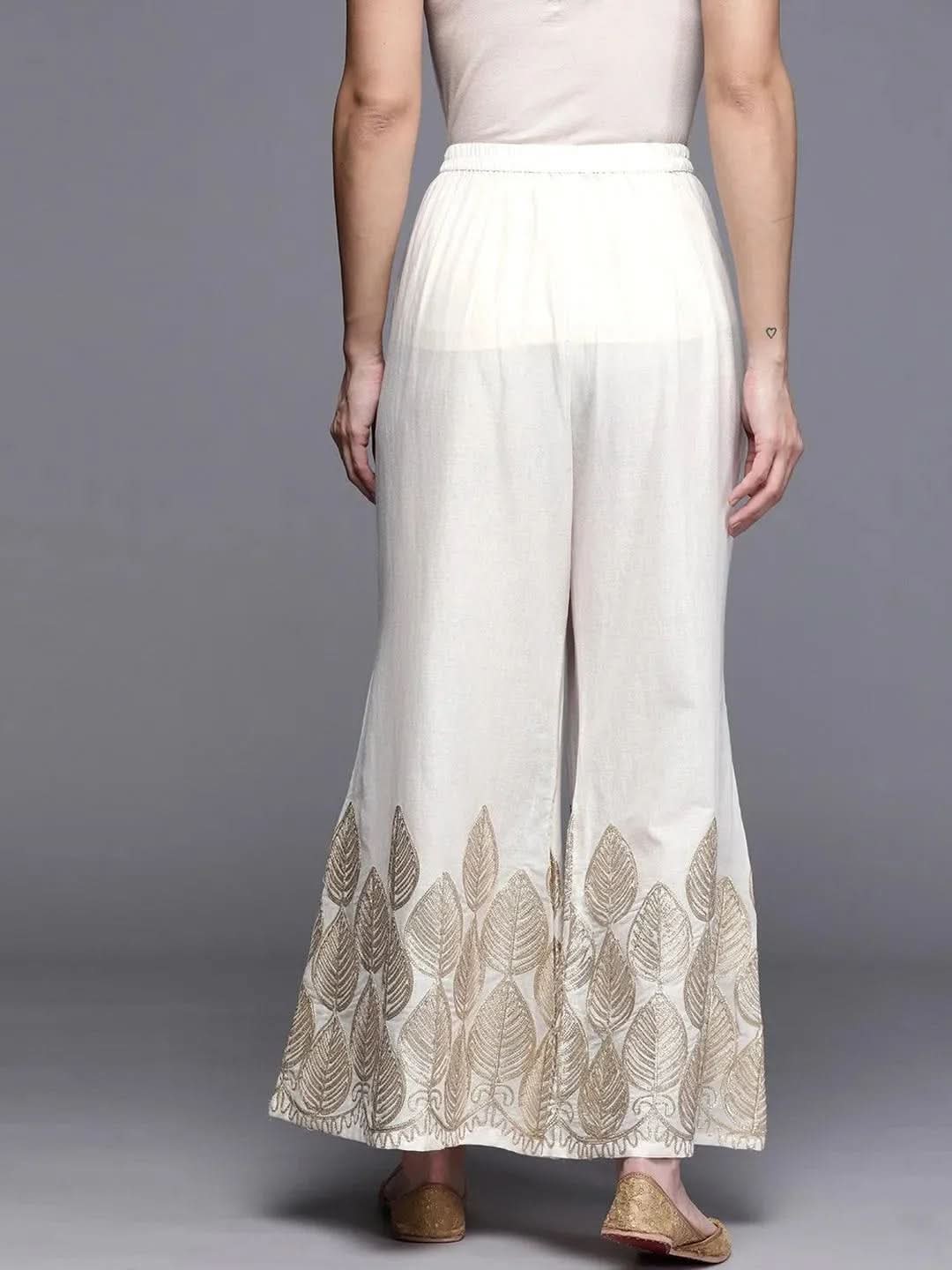 Buy White Hem Design Cotton Palazzos - PL908O-S | Libas Ethnic Wear Online
Buy White Hem Design Cotton Palazzos - PL908O-S | Libas Ethnic Wear Online