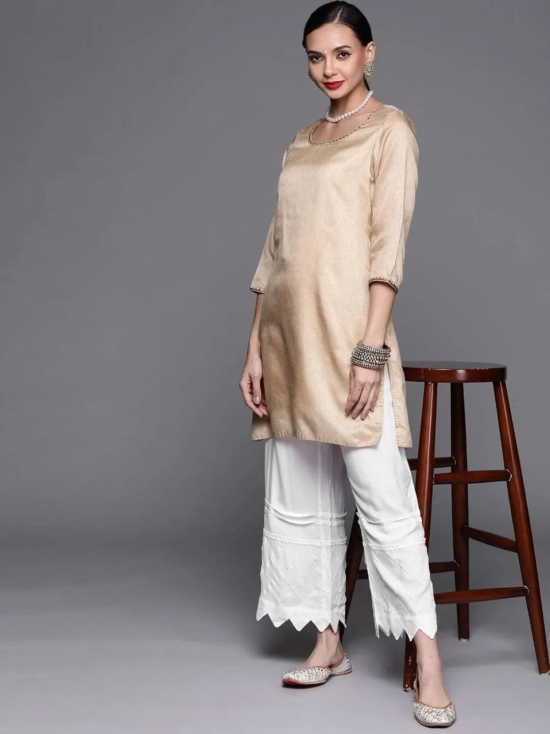 Buy White Hem Design Rayon Palazzos - PL945O-S | Libas Ethnic Wear Online
Buy White Hem Design Rayon Palazzos - PL945O-S | Libas Ethnic Wear Online