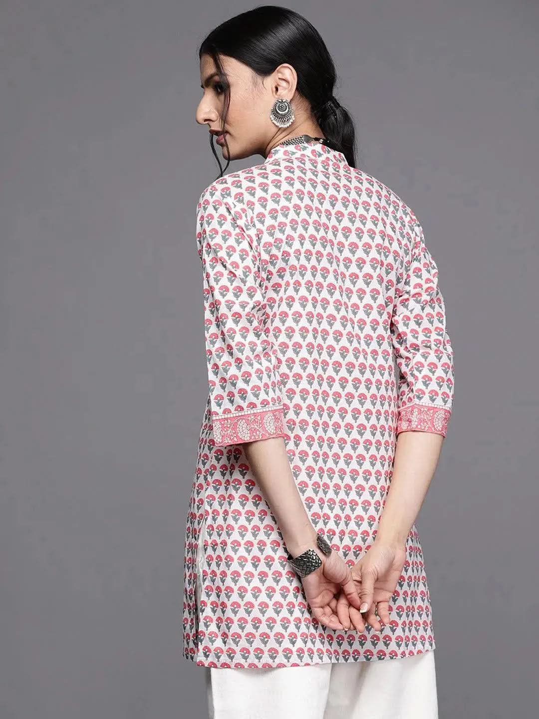 White Printed Cotton Kurti
White Printed Cotton Kurti