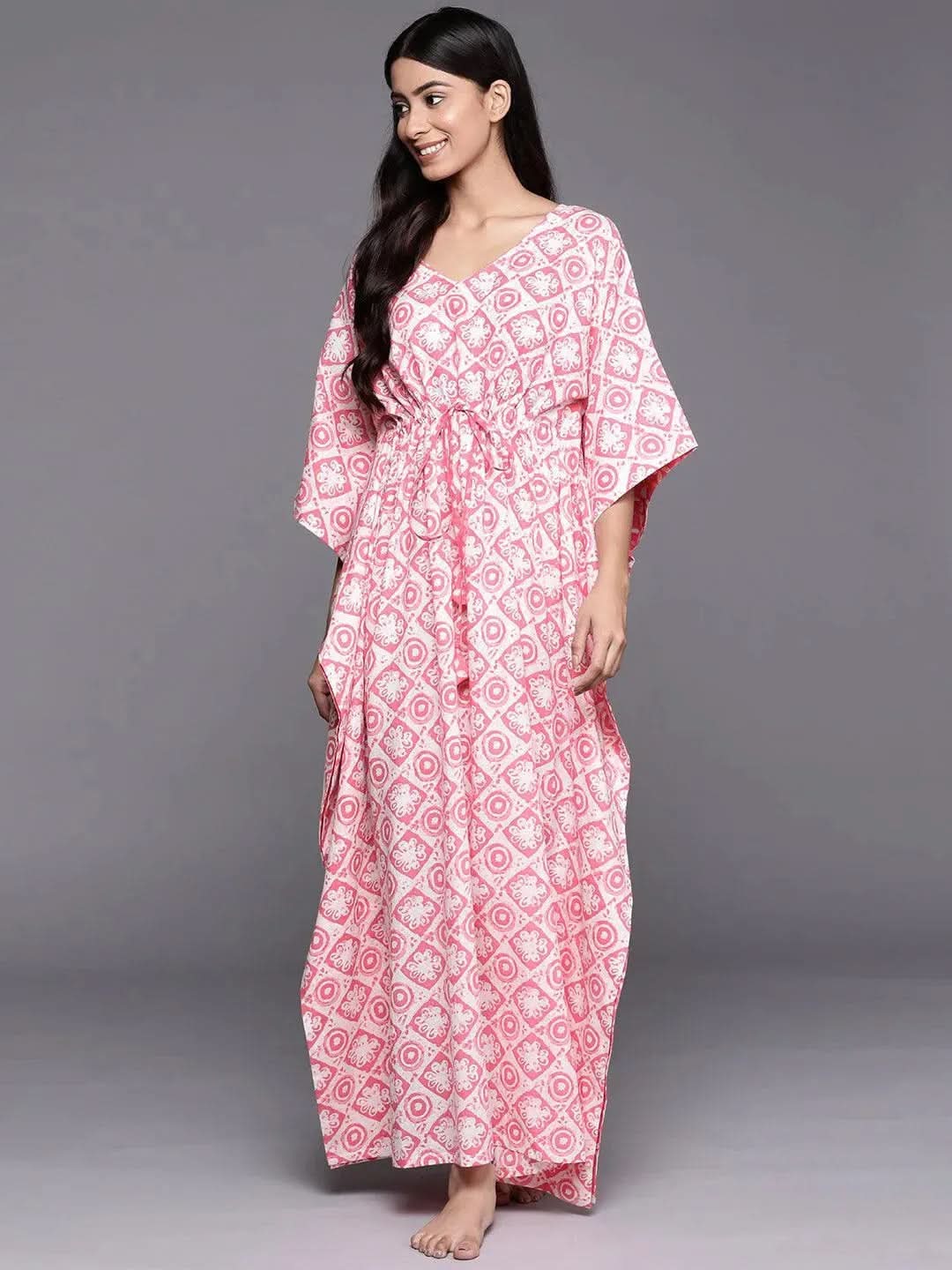 Buy White Printed Cotton Night Dress Online at Rs.699 | Libas Buy White Printed Cotton Night Dress Online at Rs.699 | Libas