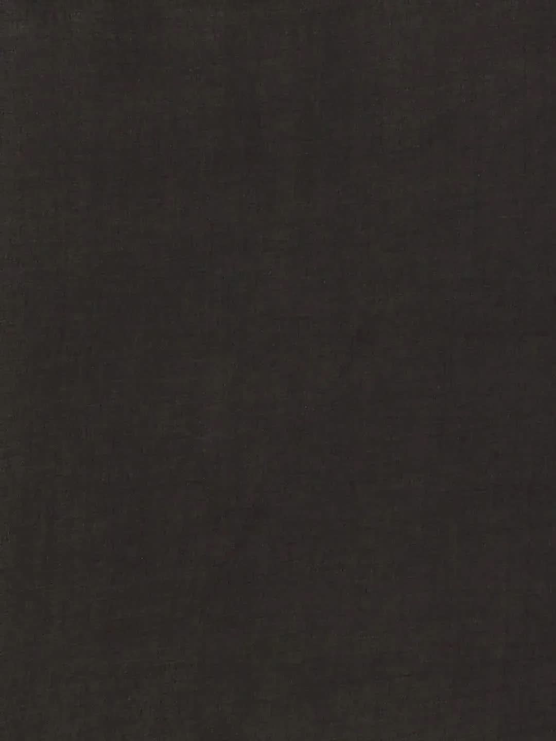 White Printed Cotton Saree - Libas