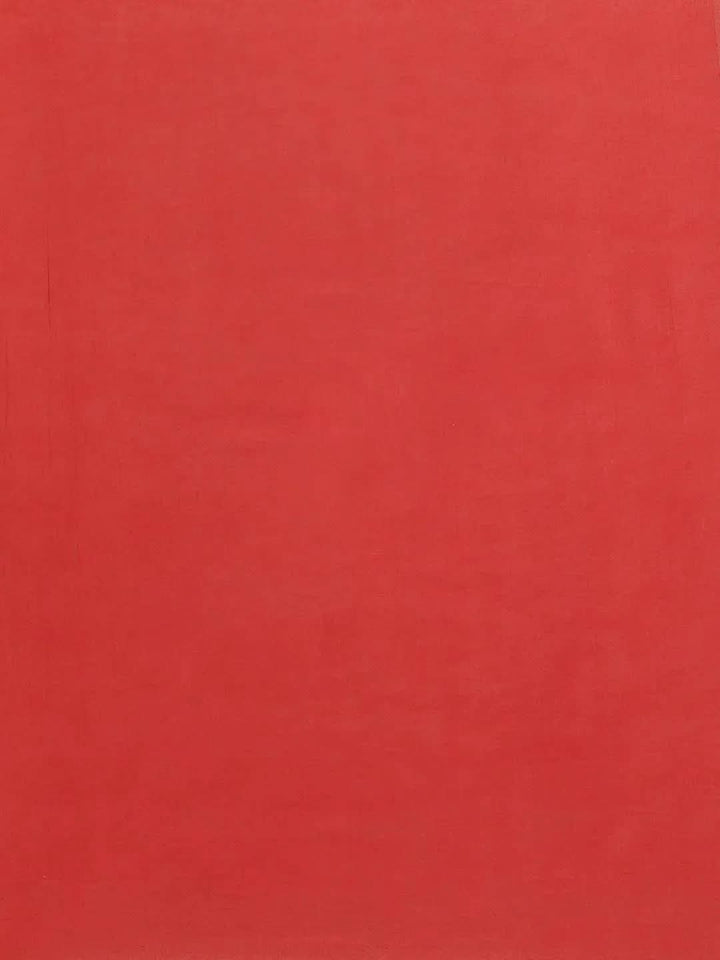 White Printed Cotton Saree - Libas