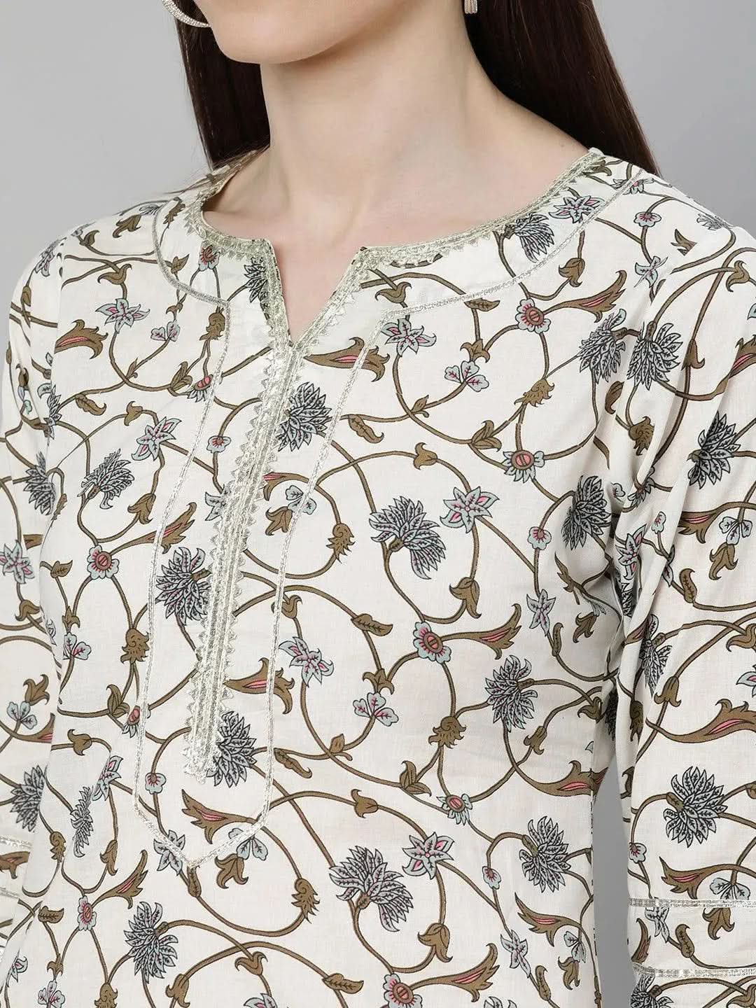 Buy White Printed Cotton Suit Set - 6918-XS | Libas Ethnic Wear Online
Buy White Printed Cotton Suit Set - 6918-XS | Libas Ethnic Wear Online