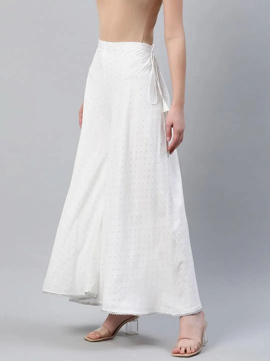 Buy White Self Design Cotton Palazzos - PL849O-S | Libas Ethnic Wear Online
Buy White Self Design Cotton Palazzos - PL849O-S | Libas Ethnic Wear Online