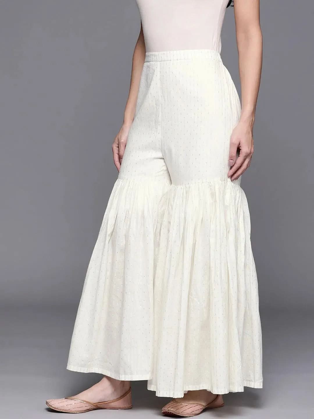 Buy White Self Design Cotton Sharara Pants- PL979O-S | Libas Ethnic Wear Online
Buy White Self Design Cotton Sharara Pants- PL979O-S | Libas Ethnic Wear Online