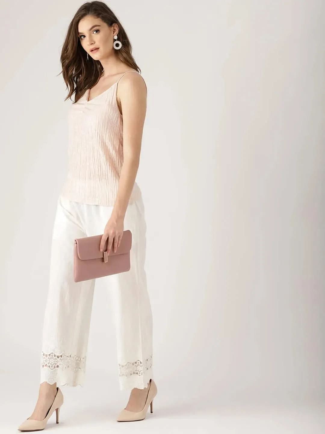 White Solid Cotton Palazzos
White Solid Cotton Palazzos