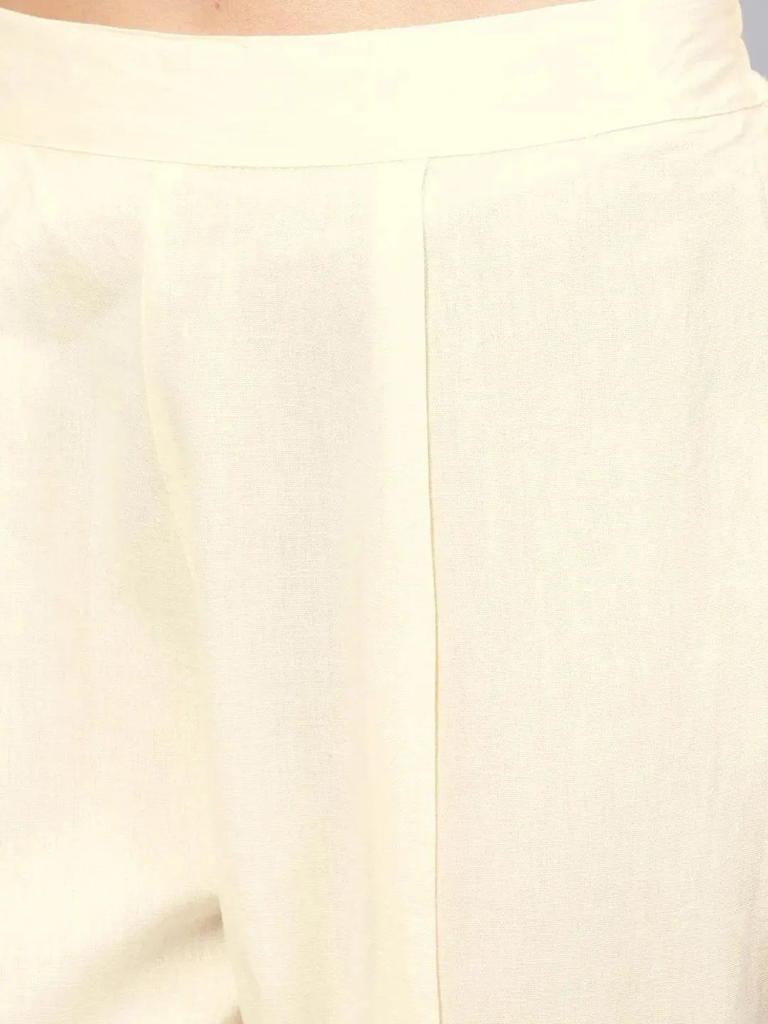 White Solid Cotton Trousers
White Solid Cotton Trousers