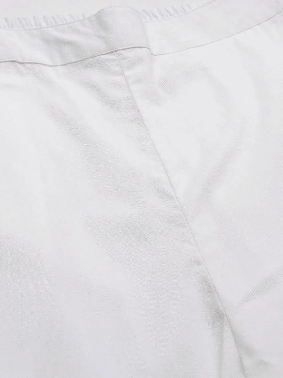 White Solid Cotton Trousers
White Solid Cotton Trousers