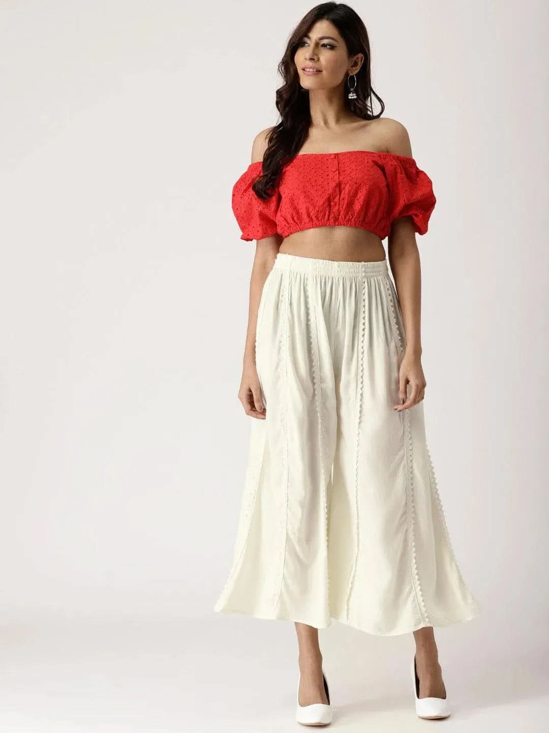 Buy White Solid Rayon Palazzos - PL585-XL | Libas Ethnic Wear Online
Buy White Solid Rayon Palazzos - PL585-XL | Libas Ethnic Wear Online