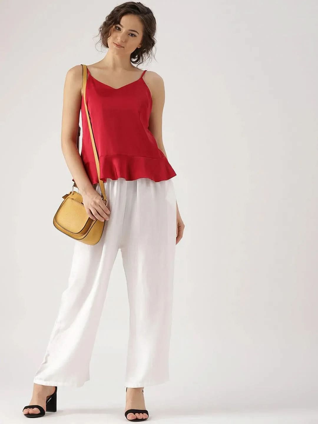 White Solid Rayon Palazzos
White Solid Rayon Palazzos