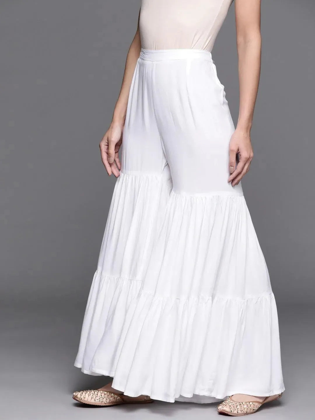 Buy White Solid Rayon Sharara Pants- PL923O- | Libas Ethnic Wear Online
Buy White Solid Rayon Sharara Pants- PL923O- | Libas Ethnic Wear Online