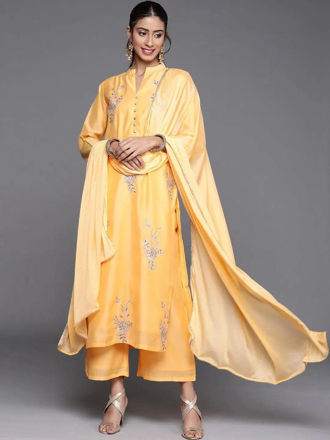 Buy Yellow Embroidered Chanderi Silk Suit Set - 20063O- | Libas Ethnic Wear Online
Buy Yellow Embroidered Chanderi Silk Suit Set - 20063O- | Libas Ethnic Wear Online