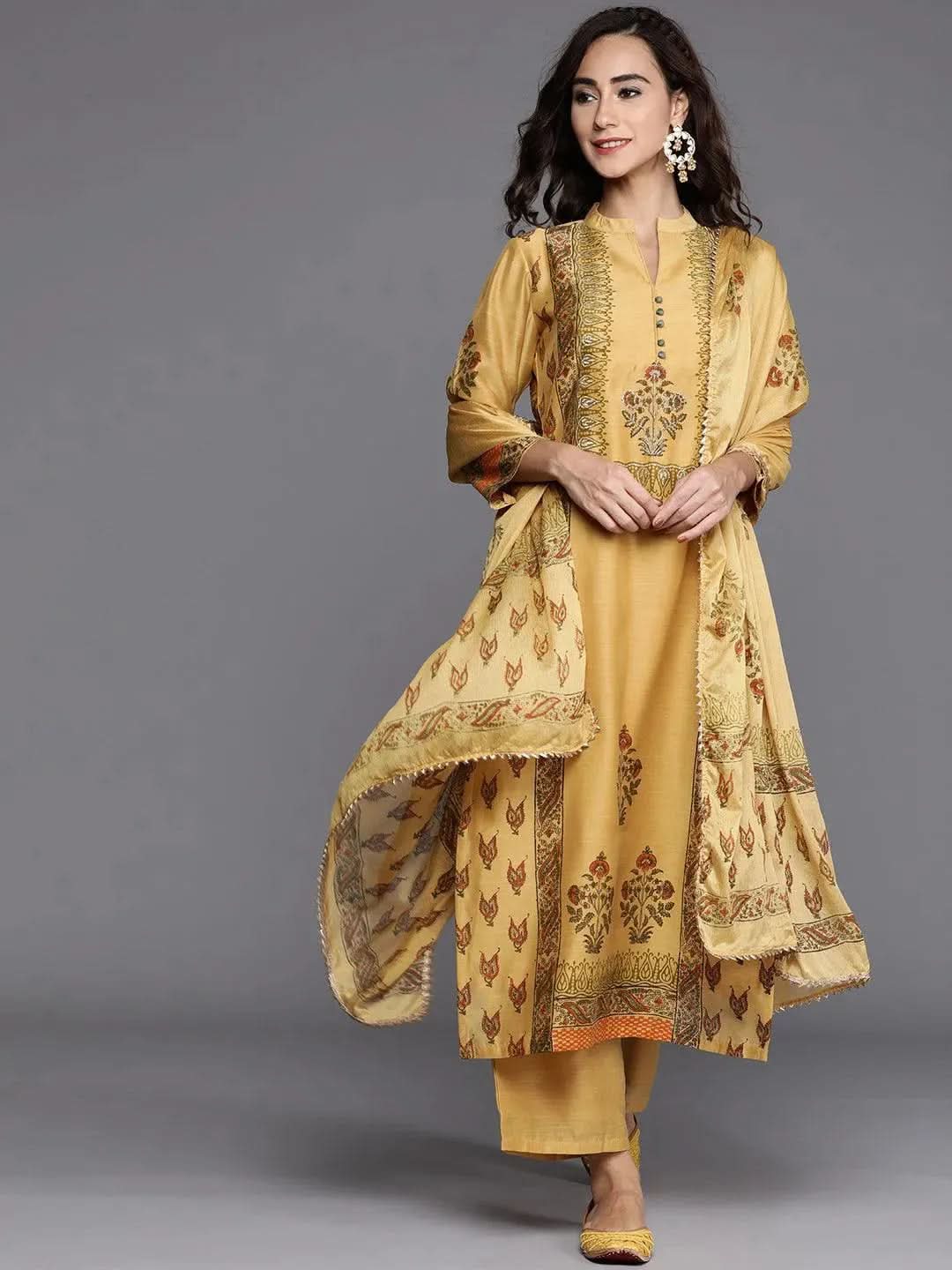 Buy Yellow Printed Chanderi Silk Suit Set - 20070O-XS | Libas Ethnic Wear Online
Buy Yellow Printed Chanderi Silk Suit Set - 20070O-XS | Libas Ethnic Wear Online
