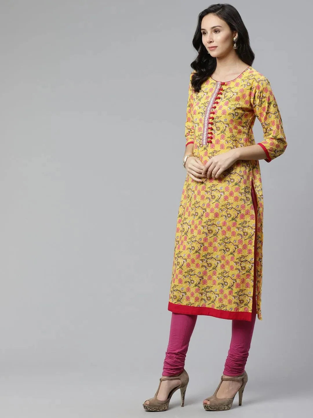 Yellow Printed Cotton Kurta
Yellow Printed Cotton Kurta