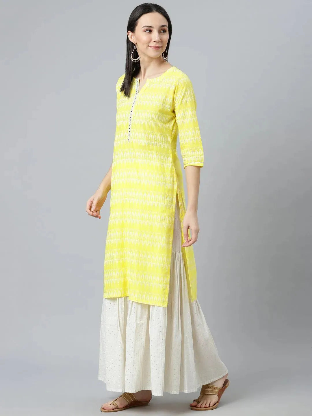 Buy Yellow Printed Cotton Kurta - 22053- | Libas Ethnic Wear Online
Buy Yellow Printed Cotton Kurta - 22053- | Libas Ethnic Wear Online