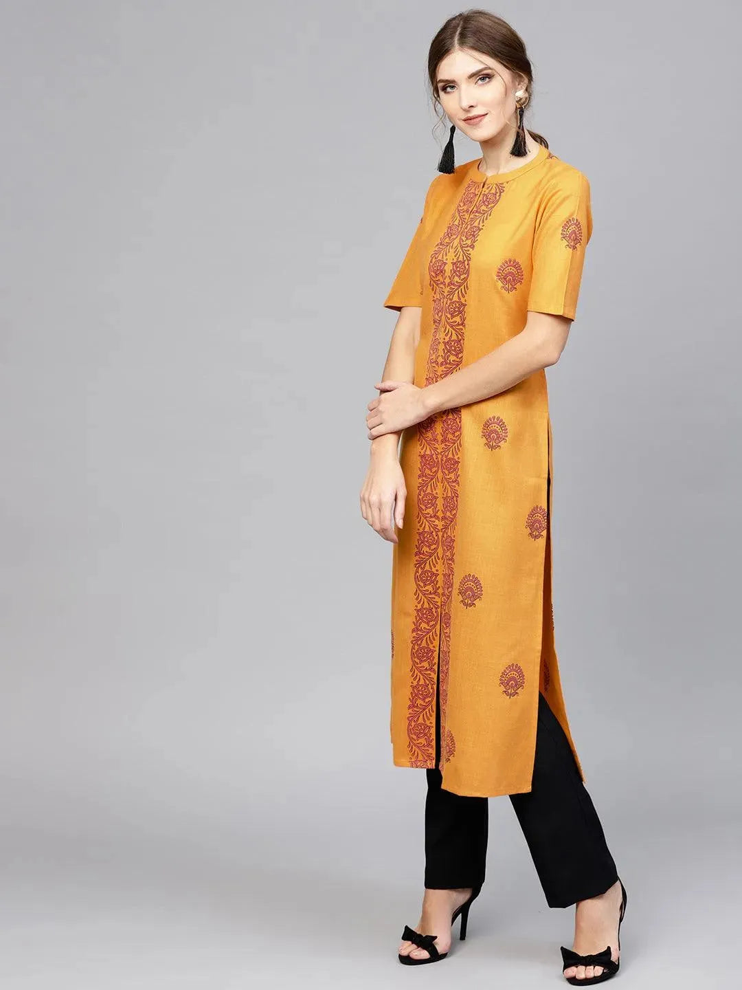 Buy Yellow Printed Cotton Kurta - 7770E-XS | Libas Ethnic Wear Online
Buy Yellow Printed Cotton Kurta - 7770E-XS | Libas Ethnic Wear Online