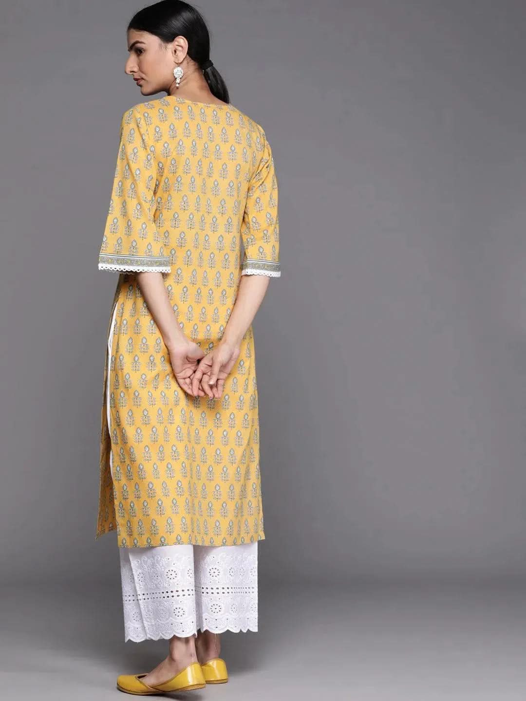 Buy Yellow Printed Cotton Kurta - 23367O-XXL | Libas Ethnic Wear Online 
Buy Yellow Printed Cotton Kurta - 23367O-XXL | Libas Ethnic Wear Online