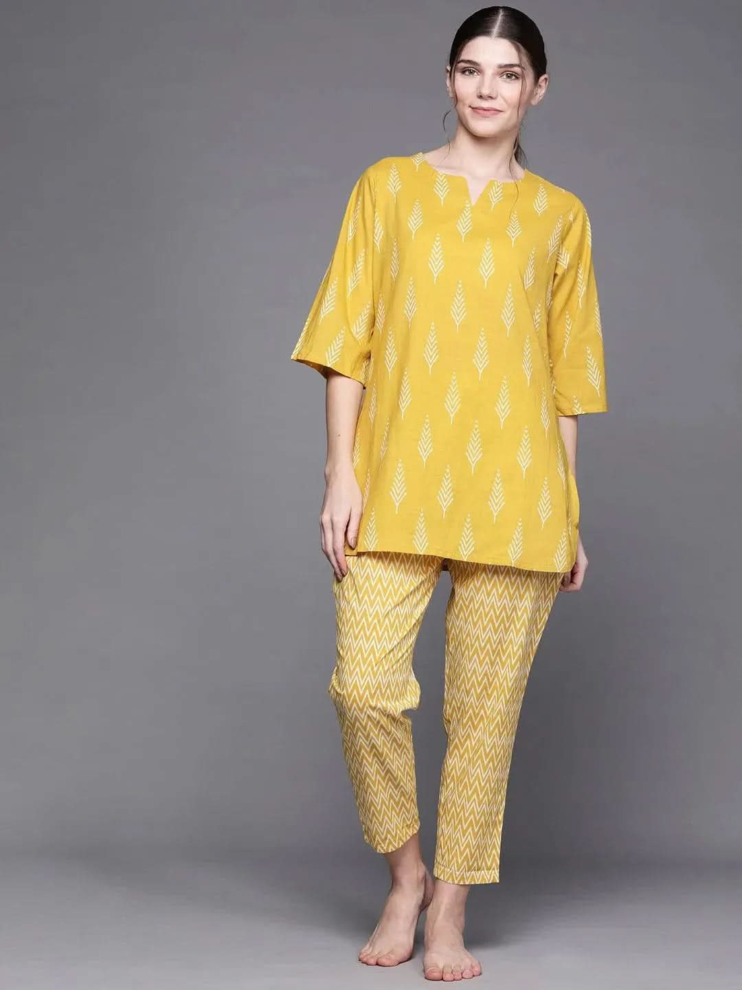 Buy Yellow Printed Cotton Night Suit - 50014- | Libas Ethnic Wear Online
Buy Yellow Printed Cotton Night Suit - 50014- | Libas Ethnic Wear Online