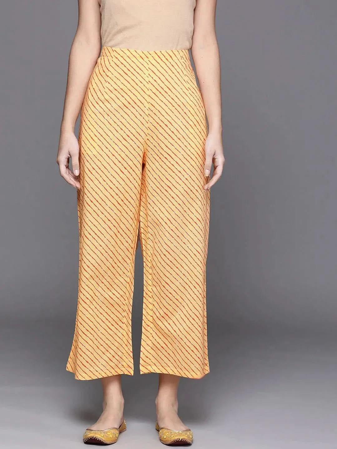 Buy Yellow Printed Cotton Palazzos - PL1066O- | Libas Ethnic Wear Online
Buy Yellow Printed Cotton Palazzos - PL1066O- | Libas Ethnic Wear Online