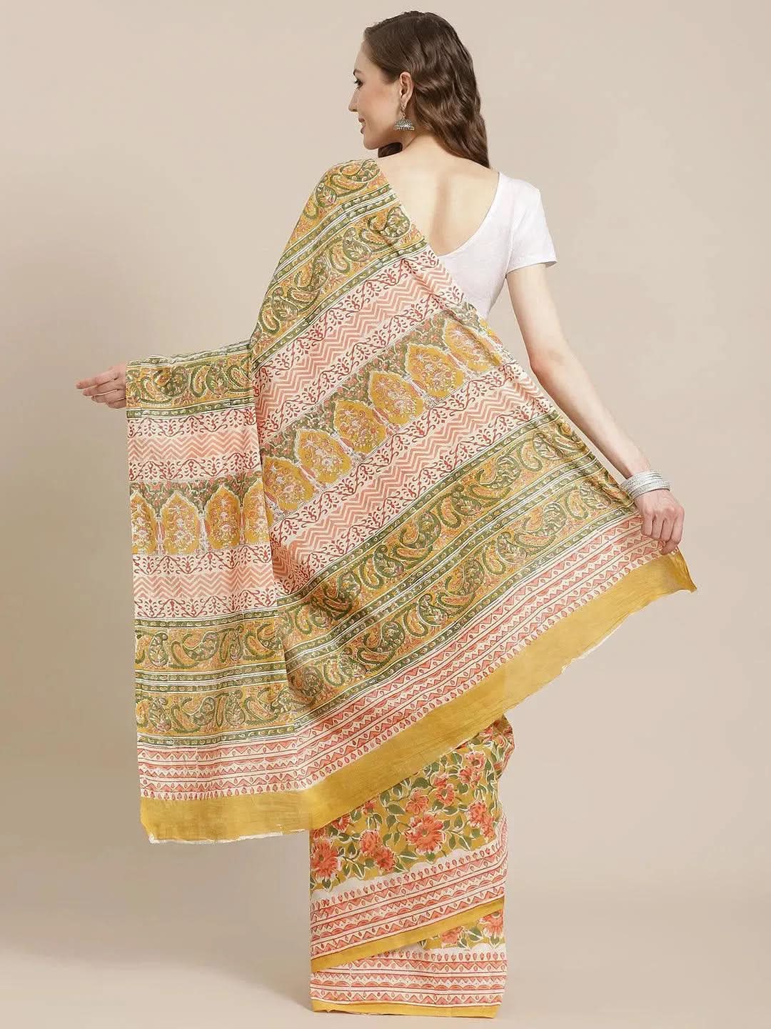 Buy Yellow Printed Cotton Saree - 14559 | Libas Ethnic Wear Online
Buy Yellow Printed Cotton Saree - 14559 | Libas Ethnic Wear Online