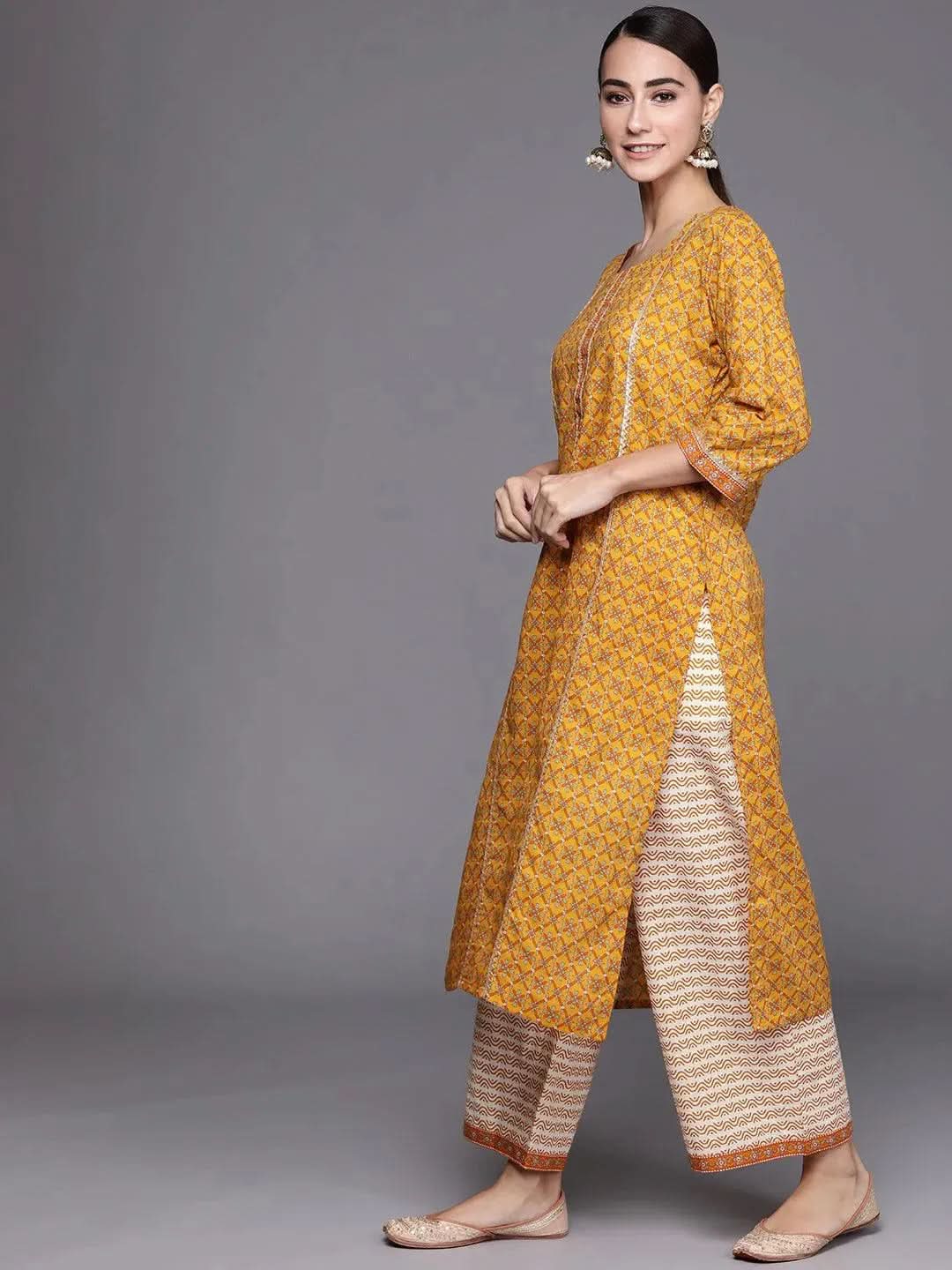 Buy Yellow Printed Cotton Suit Set - 20346F- | Libas Ethnic Wear Online
Buy Yellow Printed Cotton Suit Set - 20346F- | Libas Ethnic Wear Online