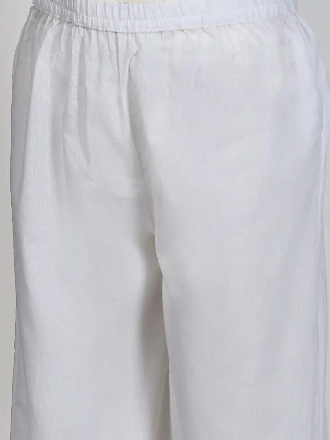 Yellow Printed Cotton Straight Kurta With Palazzos
Yellow Printed Cotton Straight Kurta With Palazzos