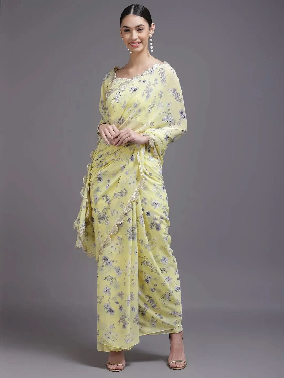 Buy YYellow Printed Georgette Saree- 33369O-XS | Libas Ethnic Wear Online
Buy YYellow Printed Georgette Saree- 33369O-XS | Libas Ethnic Wear Online