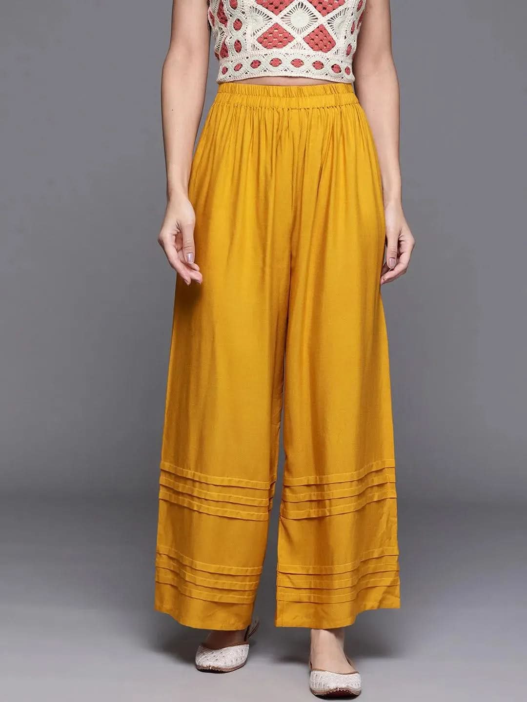Buy Yellow Solid Rayon Palazzos - PL917O- | Libas Ethnic Wear Online
Buy Yellow Solid Rayon Palazzos - PL917O- | Libas Ethnic Wear Online