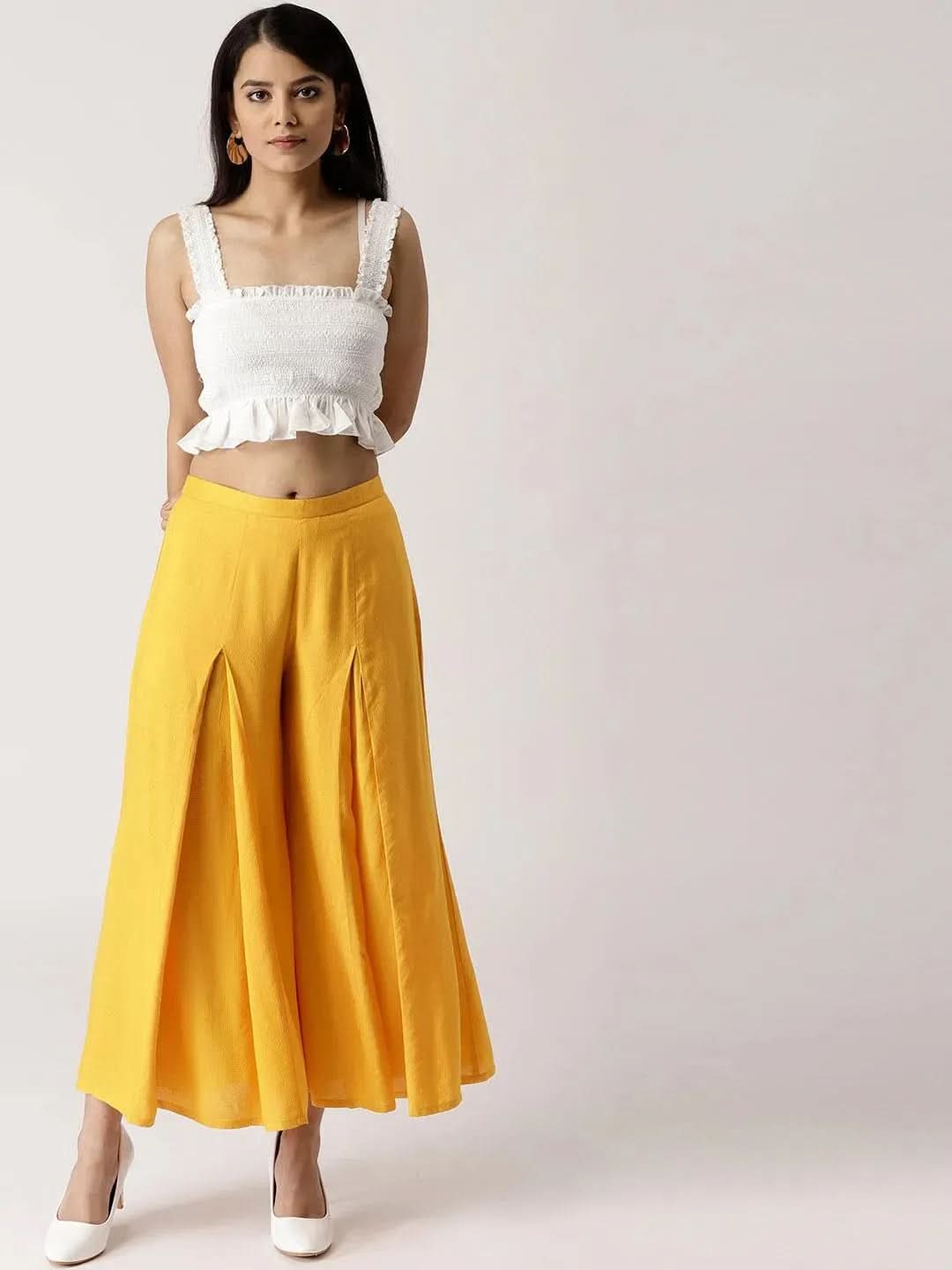 Buy Yellow Solid Rayon Palazzos - PL538-XL | Libas Ethnic Wear Online
Buy Yellow Solid Rayon Palazzos - PL538-XL | Libas Ethnic Wear Online