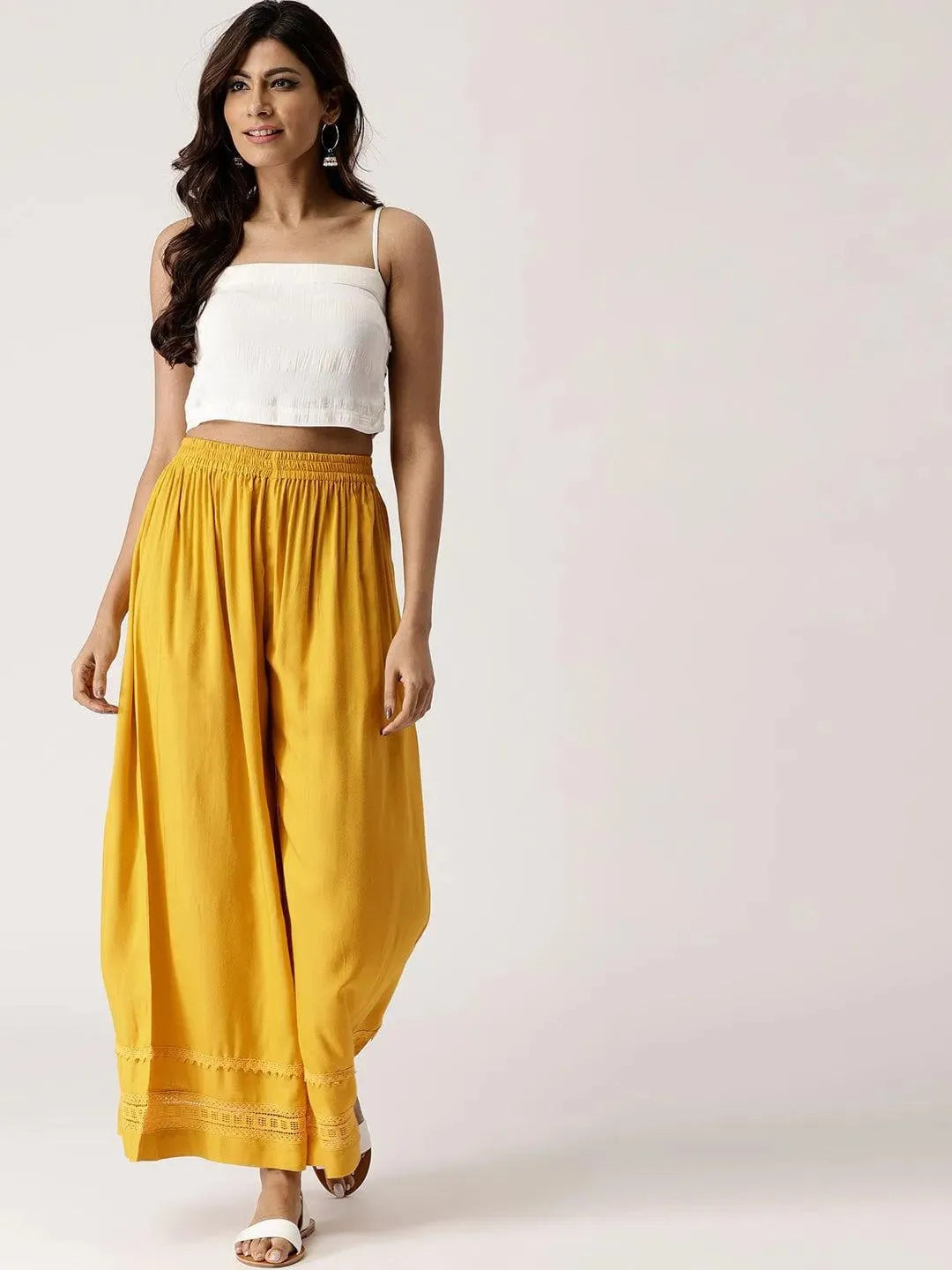 Buy Yellow Solid Rayon Palazzos - PL580-XL | Libas Ethnic Wear Online
Buy Yellow Solid Rayon Palazzos - PL580-XL | Libas Ethnic Wear Online