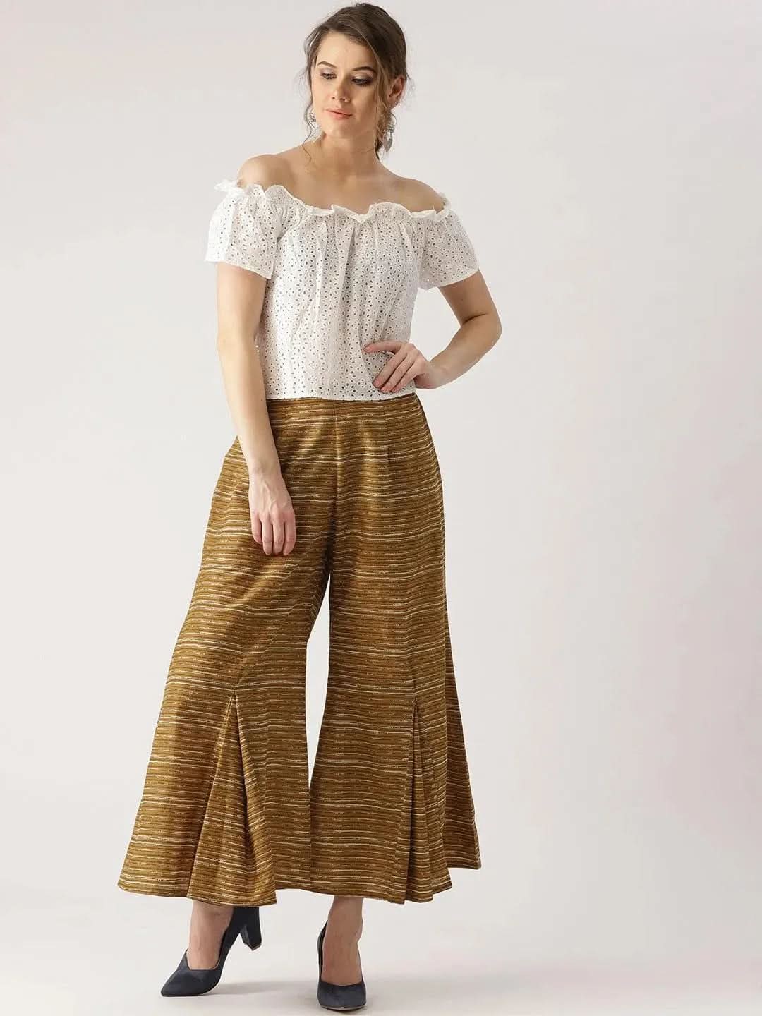 Buy Yellow Striped Cotton Palazzos - PL331-XL | Libas Ethnic Wear Online
Buy Yellow Striped Cotton Palazzos - PL331-XL | Libas Ethnic Wear Online