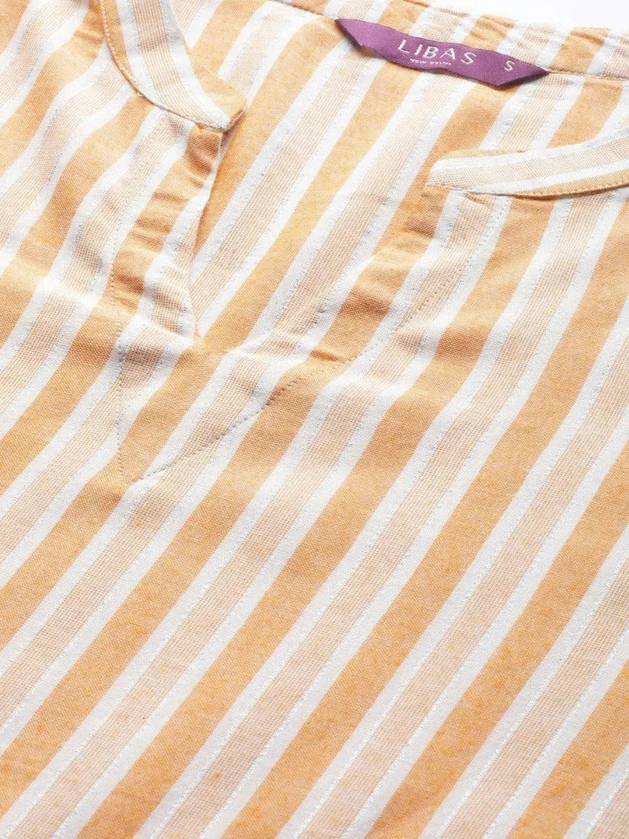Yellow Striped Rayon Kurta
Yellow Striped Rayon Kurta