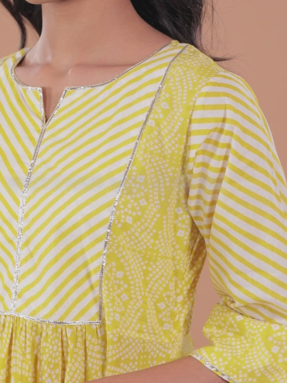 Yellow Printed Cotton Dress