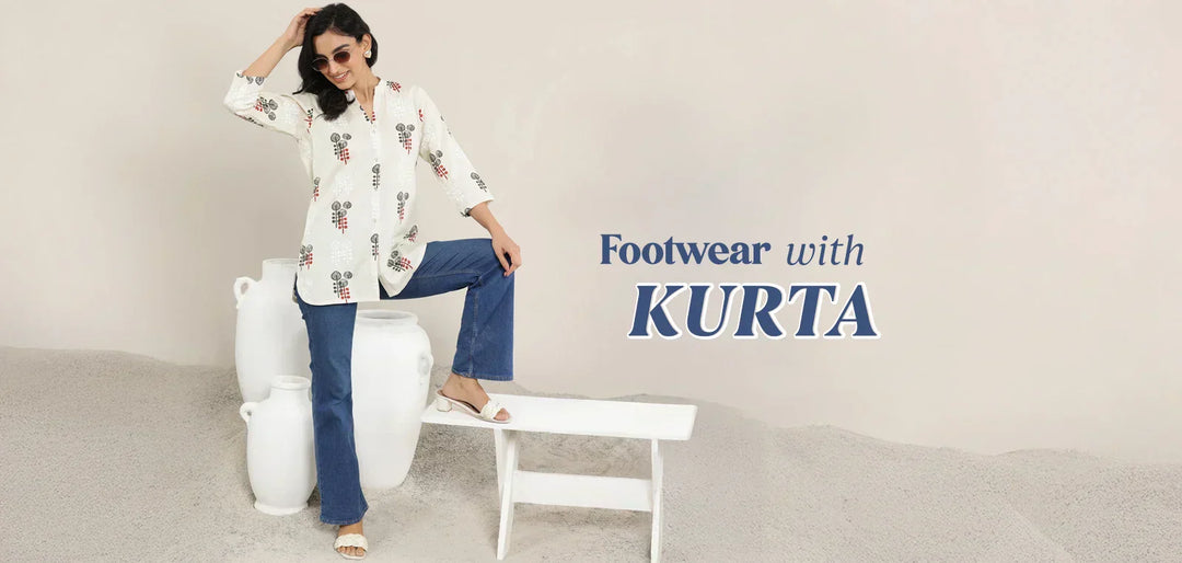 Stylish Pairings for Footwear with Kurta from Libas