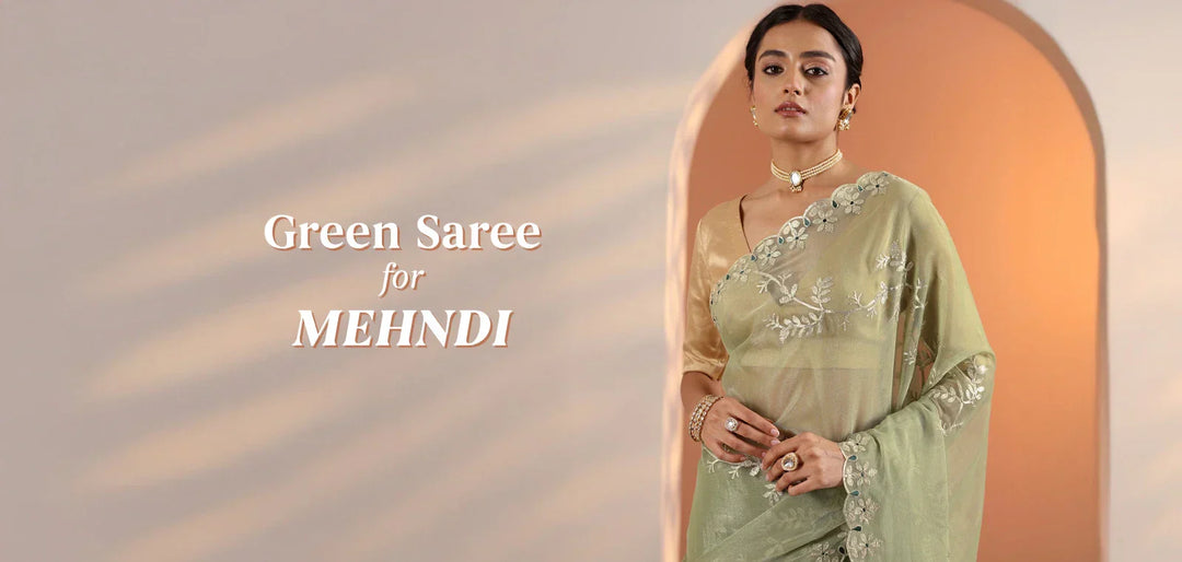How to Style a Bold Green Saree for Mehndi the Libas Way